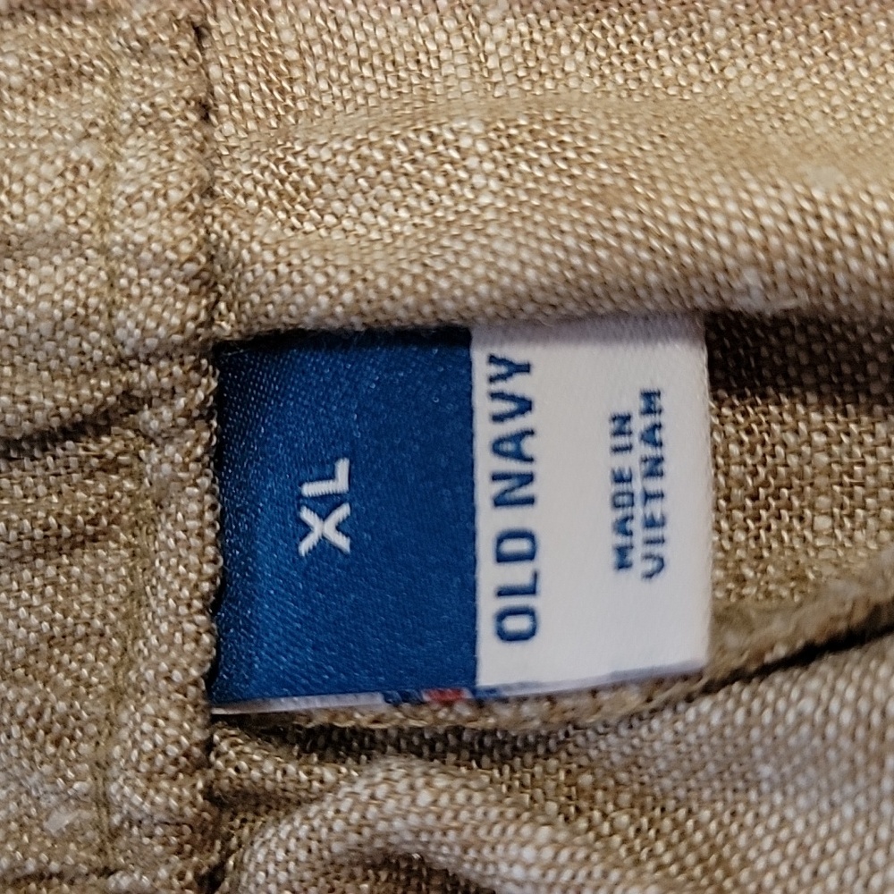 Old Navy Size XL Oatmeal Extra High-Waisted Linen-Blend Taylor Shorts, NEW w/Tag - Picture 12 of 15